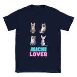 Camiseta unisex estampado de gato "Michi Lover" v2