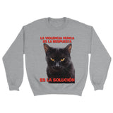 Sudadera Unisex Estampado de Gato "Solución Felina" Michilandia | La tienda online de los fans de gatos