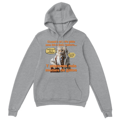 Sudadera con Capucha Unisex Estampado de Gato "Estrategia Miau" Michilandia | La tienda online de los fans de gatos