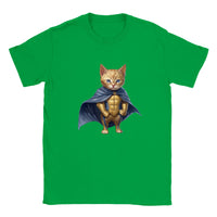 Camiseta júnior unisex estampado de gato "Fluffy Sentry"
