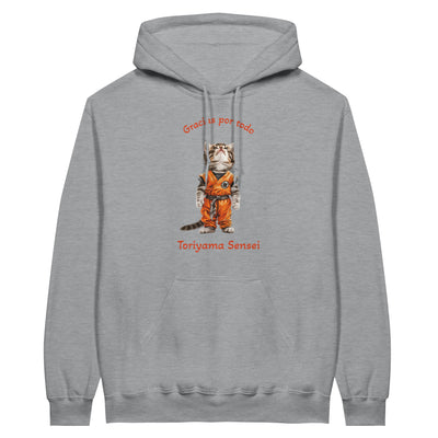 Sudadera con Capucha Unisex Estampado de Gato "Tributo a Toriyama" Michilandia