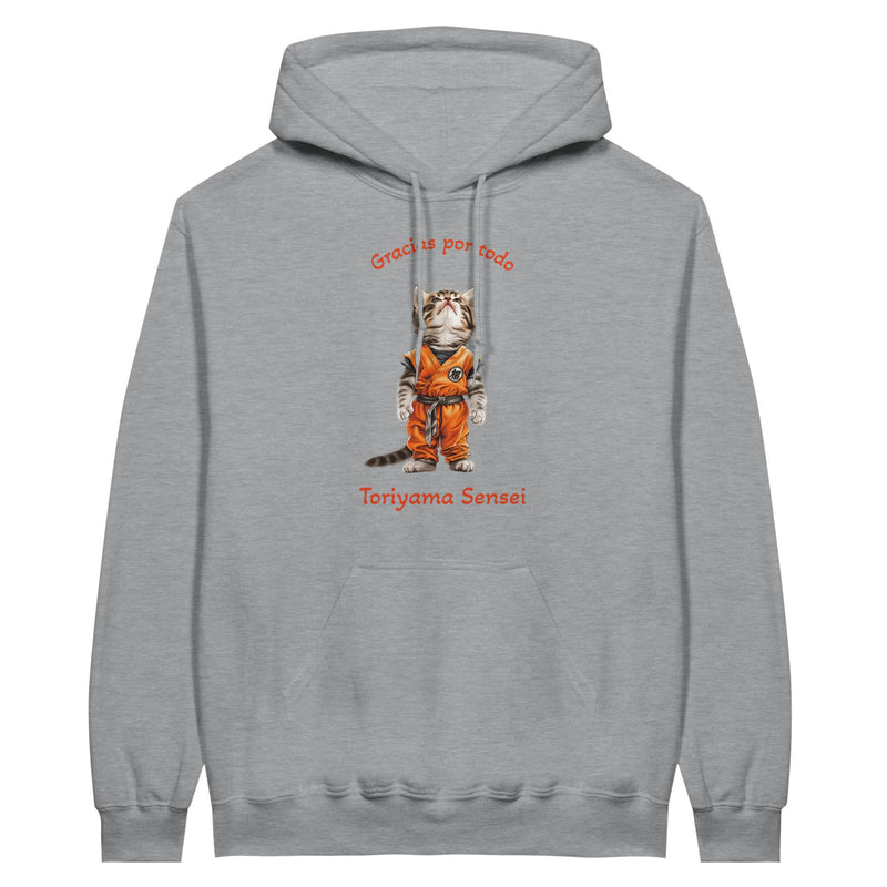 Sudadera con Capucha Unisex Estampado de Gato "Tributo a Toriyama" Michilandia