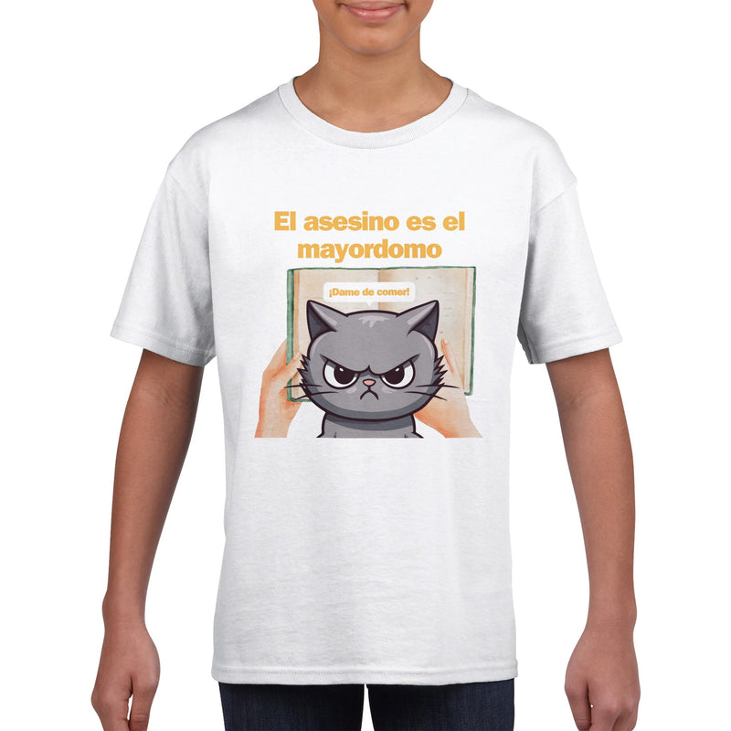 Camiseta Junior Unisex Estampado de Gato 