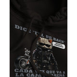 Sudadera con capucha unisex estampado de gato "I'll Be Back" Michilandia | La tienda online de los amantes de gatos