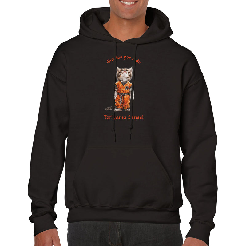 Sudadera con Capucha Unisex Estampado de Gato "Tributo a Toriyama" Michilandia