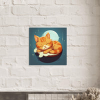 Panel de madera impresión de gato "Sueño de Tinta" Gelato