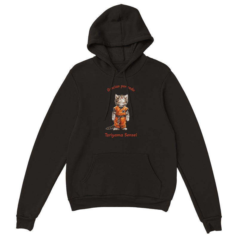 Sudadera con Capucha Unisex Estampado de Gato "Tributo a Toriyama" Michilandia