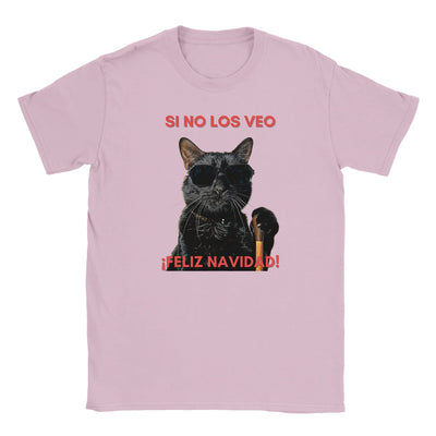 Camiseta Junior Unisex Estampado de Gato "Navidad a Ciegas" Michilandia | La tienda online de los fans de gatos