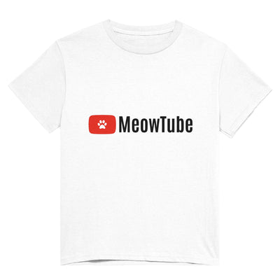 Camiseta Unisex Estampado de Gato "MeowTube" Michilandia | La tienda online de los fans de gatos