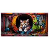 Lienzo de gato "Graffiti Felino en el Túnel" Gelato