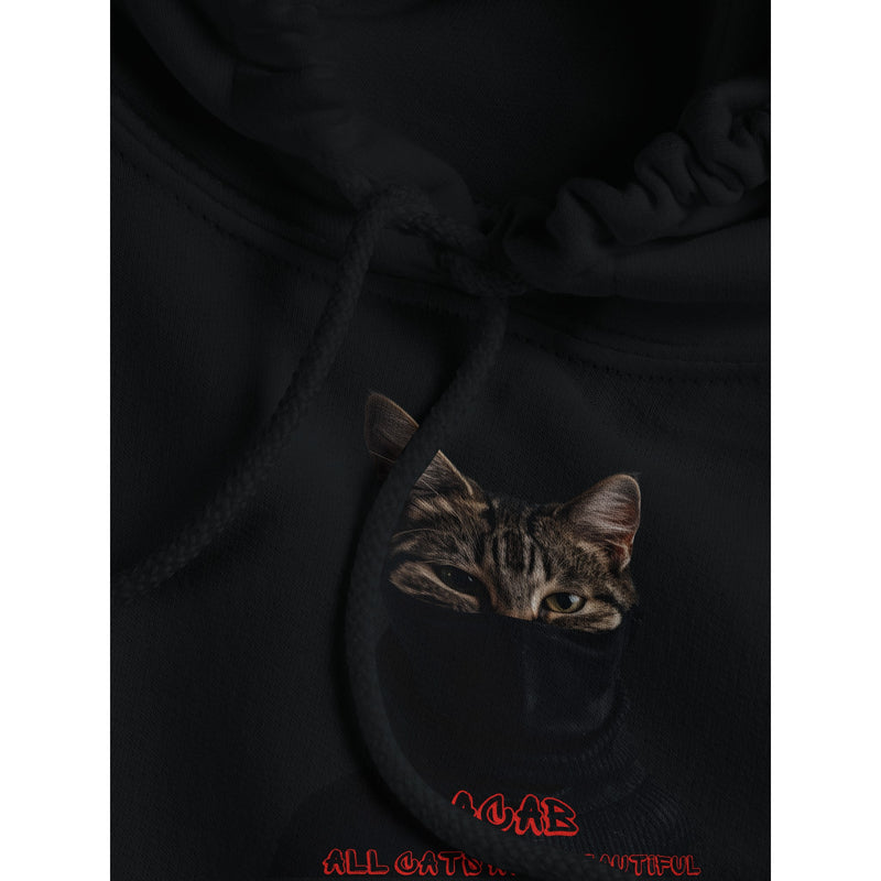 Sudadera con Capucha Unisex Estampado de Gato "Revolución Gatuna" Michilandia