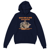 Sudadera con Capucha Unisex Estampado de Gato "Vida de Miau" Michilandia | La tienda online de los fans de gatos