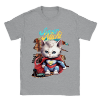 Camiseta unisex estampado de gato "El Super Michi"