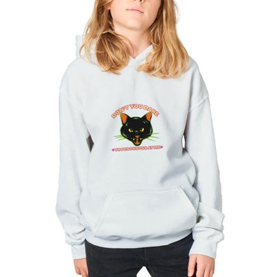 Sudadera con capucha júnior estampado de gato 