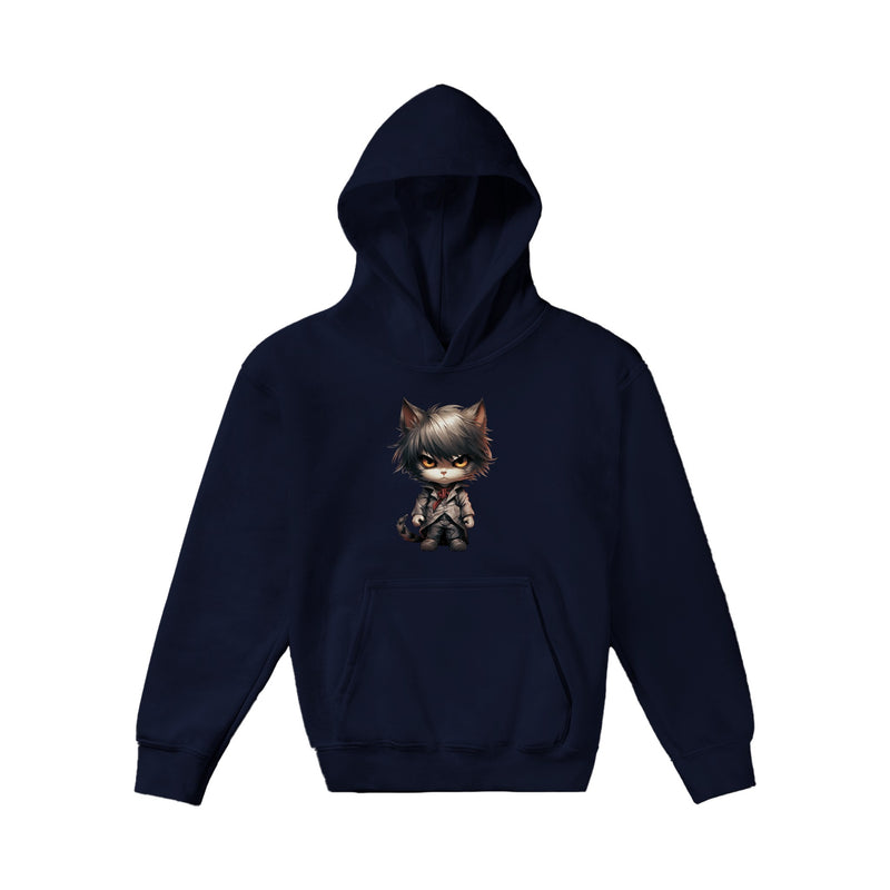 Sudadera con capucha júnior estampado de gato "Light Catgami" Michilandia | La tienda online de los amantes de gatos