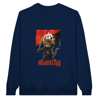 Sudadera Unisex Estampado de Gato "Miaunarchy Biker" Michilandia