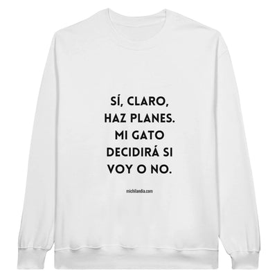 Sudadera Unisex Estampado de Gato "Dictador Doméstico" Michilandia | La tienda online de los fans de gatos