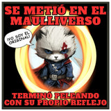 Póster Semibrillante de Gato con Marco Metal "El Maulliverso" Michilandia | La tienda online de los amantes de gatos