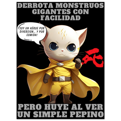 Panel de aluminio impresión de gato "One Punch Cat" Michilandia | La tienda online de los amantes de gatos