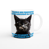 Taza Blanca con Impresión de Gato "Miau y el Pastel" Michilandia | La tienda online de los fans de gatos