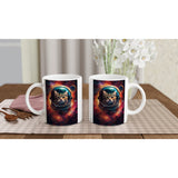 Taza Blanca con Impresión de Gato "Nebulosa Felina" Michilandia | La tienda online de los fans de gatos