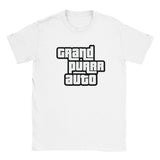 Camiseta Junior Unisex Estampado de Gato "Grand Purrr Auto" Michilandia | La tienda online de los fans de gatos