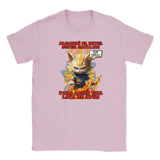 Camiseta júnior unisex estampado de gato "Super Saiyajin Felino" Michilandia | La tienda online de los amantes de gatos