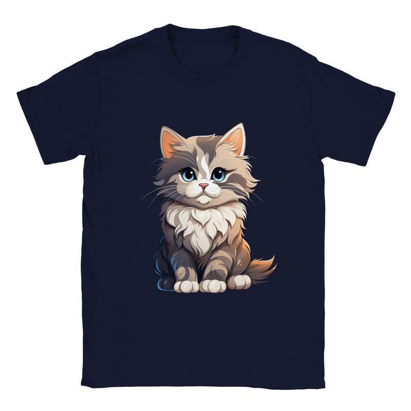 Camiseta unisex estampado de gato "Juguetón Siberiano" Gelato