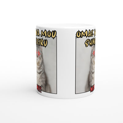 Taza blanca con impresión de gato "Omae wa mou shindeiru" Michilandia | La tienda online de los amantes de gatos