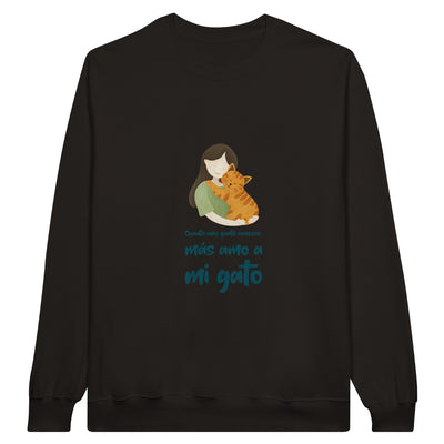 Sudadera Unisex Estampado de Gato 