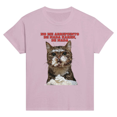 Camiseta Junior Unisex Estampado de Gato "Dulce Travieso" Michilandia | La tienda online de los fans de gatos