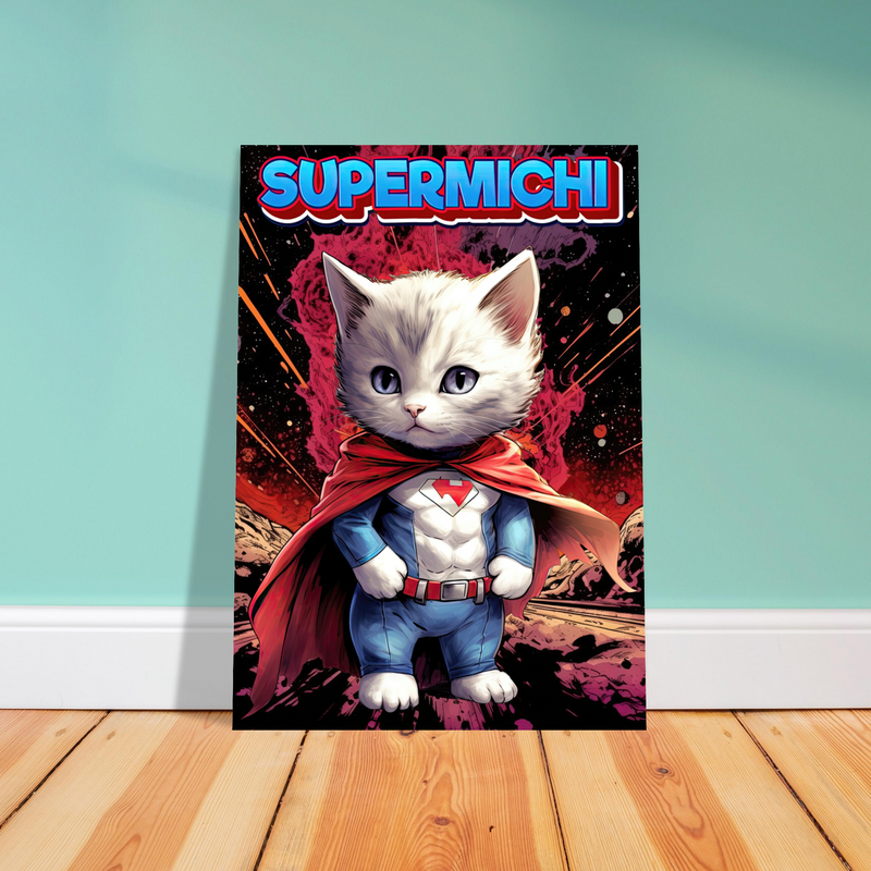 Póster de gato "Supermichi" Gelato