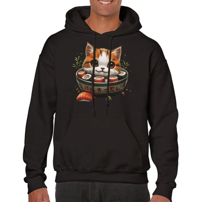 Sudadera con Capucha Unisex Estampado de Gato 