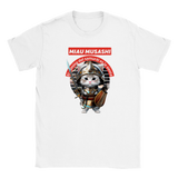 Camiseta júnior unisex "Miau Musashi"