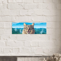 Panel de aluminio impresión de gato "Curiosidad Salvaje" Michilandia | La tienda online de los fans de gatos