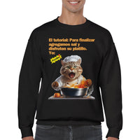 Sudadera Unisex Estampado de Gato 