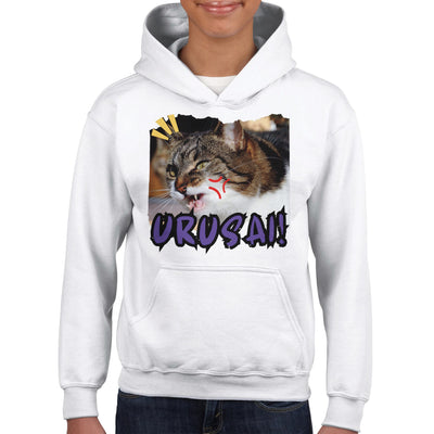 Sudadera con capucha júnior estampado de gato 