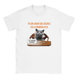 Camiseta Junior Unisex Estampado de Gato "Rompehielos" Michilandia