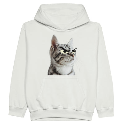 Sudadera con capucha júnior estampado de gato 