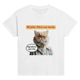 Camiseta Junior Unisex Estampado de Gato "Agradecido Miau" Michilandia