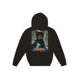 Sudadera con capucha Prémium Unisex Impresión Trasera de Gato "Garras Chidori" Michilandia | La tienda online de los fans de gatos