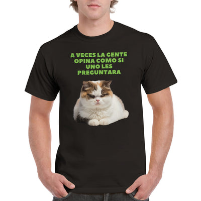 Camiseta Unisex Estampado de Gato 