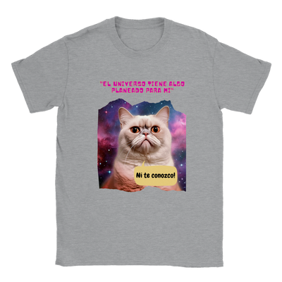 Camiseta unisex estampado de gato "El Michi Cósmico" Gelato