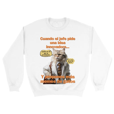 Sudadera Unisex Estampado de Gato "Estrategia Miau" Michilandia | La tienda online de los fans de gatos