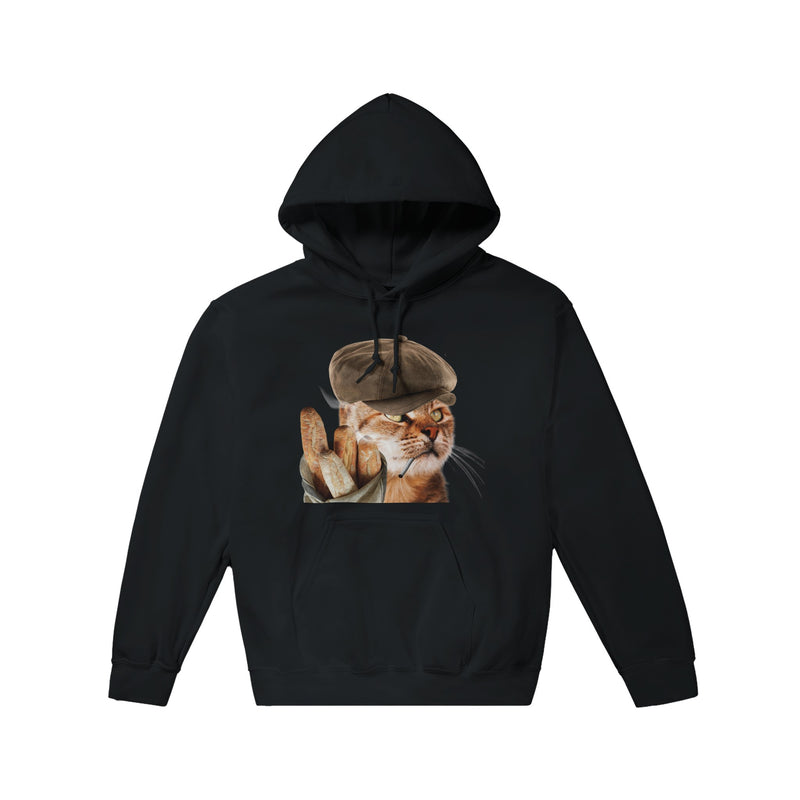 Sudadera con Capucha Unisex Estampado de Gato "Le Chat Parisien" Michilandia | La tienda online de los fans de gatos