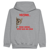 Sudadera con capucha júnior estampado de gato "Emergencia Felina" Michilandia | La tienda online de los fans de gatos