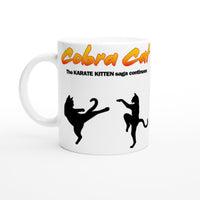 Taza Blanca con Impresión de Gato 