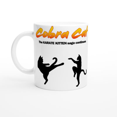 Taza Blanca con Impresión de Gato 