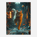 Panel de aluminio impresión de gato "Zero Gravity Cat" Michilandia | La tienda online de los fans de gatos