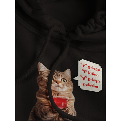 Sudadera con Capucha Unisex Estampado de Gato "Gelatina" Michilandia